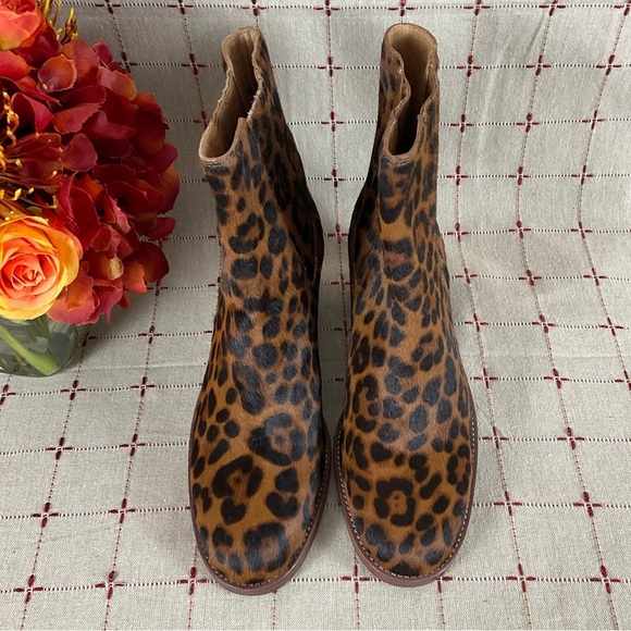 🍄HP🍄 Madewell The Autumn High Chelsea Boots Leopard Calf Hair NWOB Size 8 - Picture 6 of 8